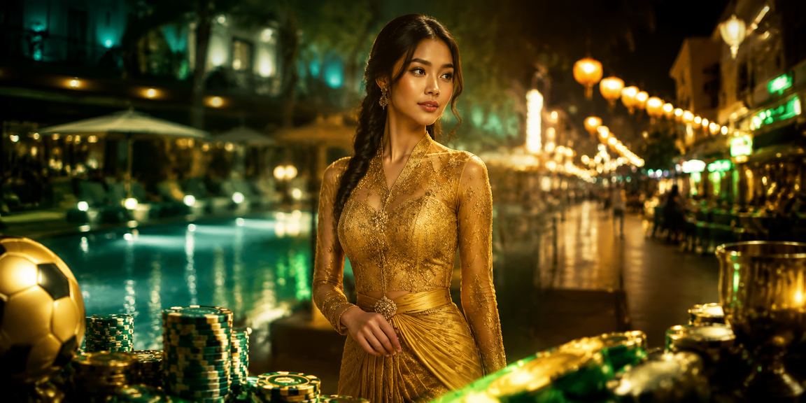 Pengguna Ipoh dalam pakaian kebaya mengakses akaun 3300 untuk membuat deposit